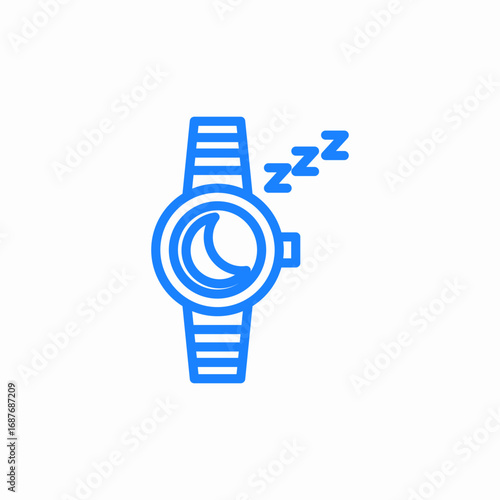 watch night sleep icon sign vector