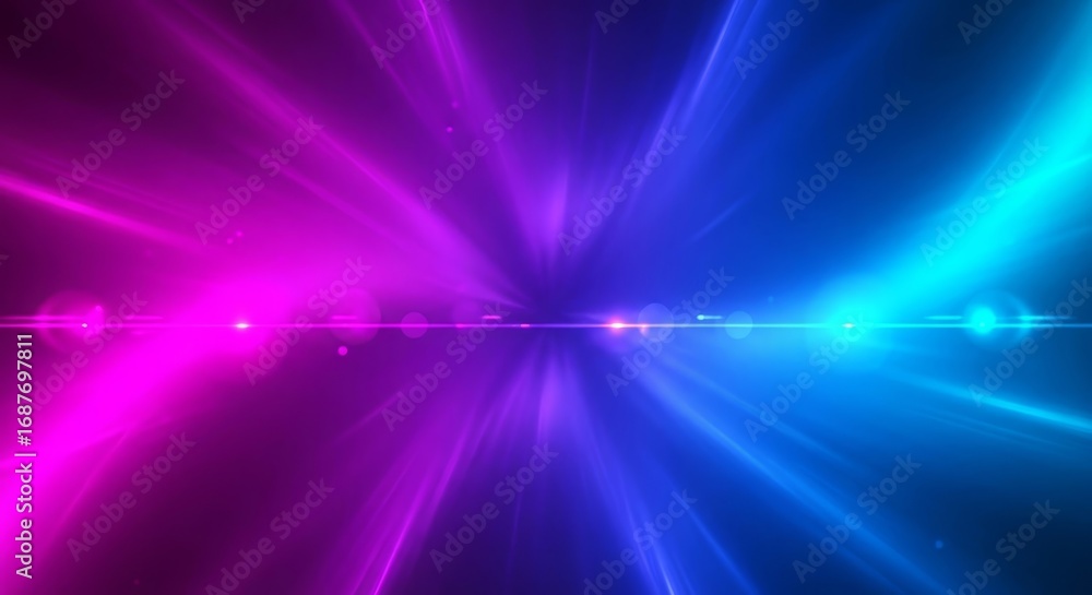 Obraz premium Abstract glowing light beams background, a vibrant and dynamic composition