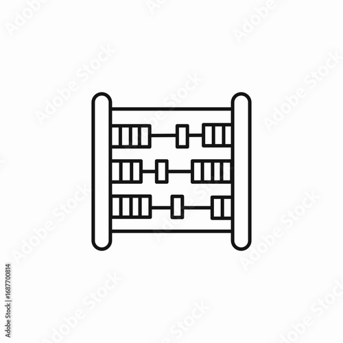 financial abacus calculator icon sign vector