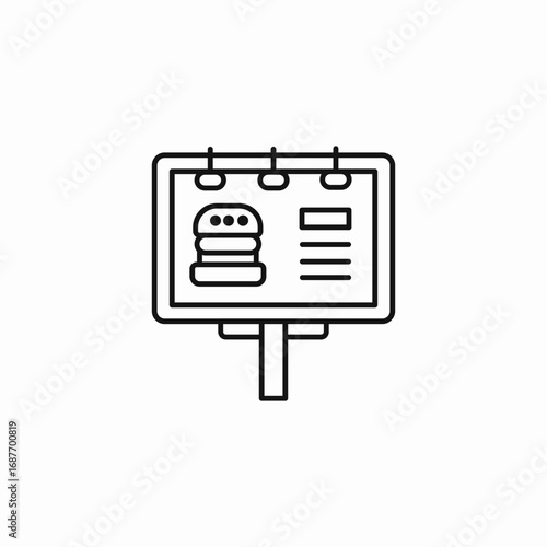fast food billboard icon sign vector