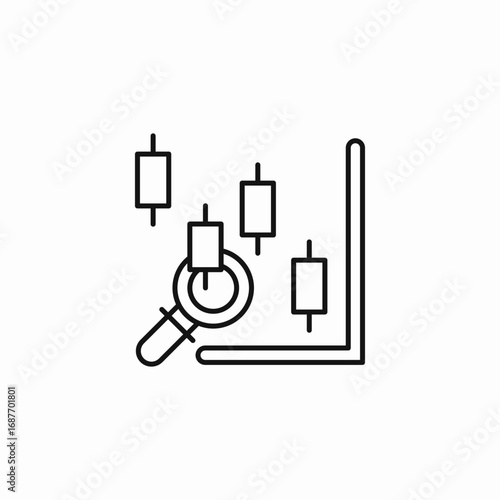 market trend analysis icon sign vector