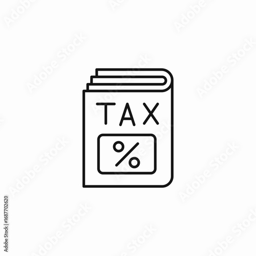 tax book file icon sign vector
