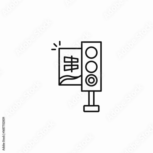 traffic camera sign icon sign vector