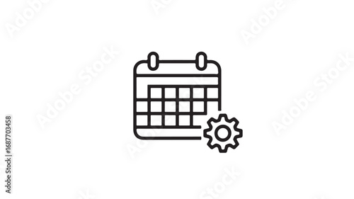 Calendar Settings Icon Schedule, Planning, and Time Management
