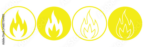 Silhouette Fire flames. Collection of hand drawn fire flames with crayon, pastel, chalk or pencil texture. Grunge elements in sketch style. Fire icon vector set. Flame icon collection. Fire flame set