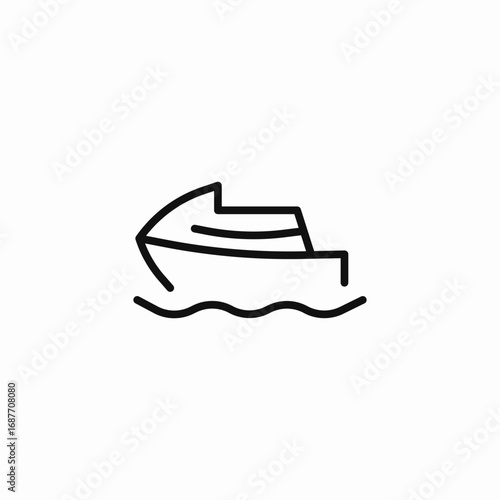 jet ski rider icon sign vector