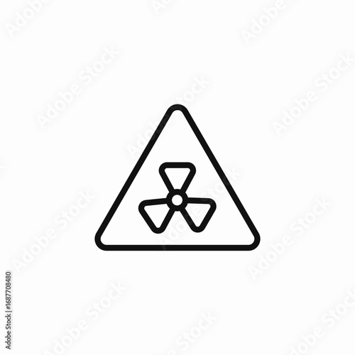 radioactive warning sign icon sign vector