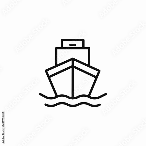 ship freight front icon sign vector