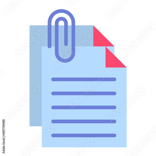 Attached File Vector Design Icon Style