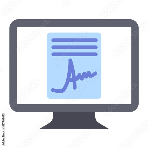 Online Agreement Vector Design Icon Style