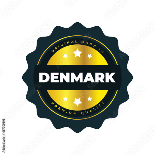 Premium Quality Made in Denmark  Original Gold Badge Design