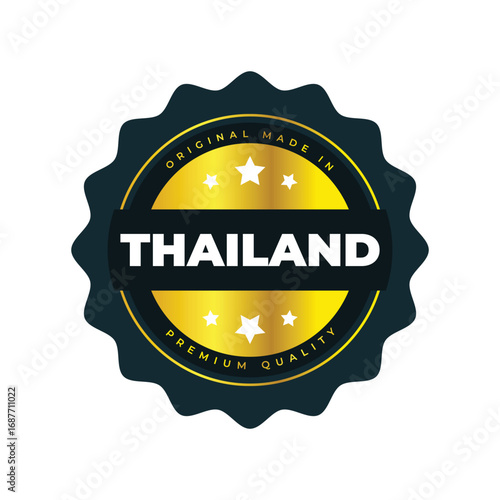 Made in Thailand  Premium Quality Gold Label Badge