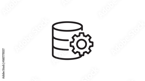 Database server configuration and maintenance gear icon on database
