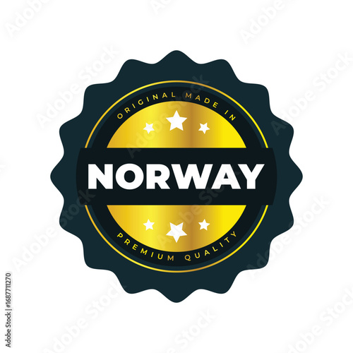 Premium Quality Original Product Label from Norway