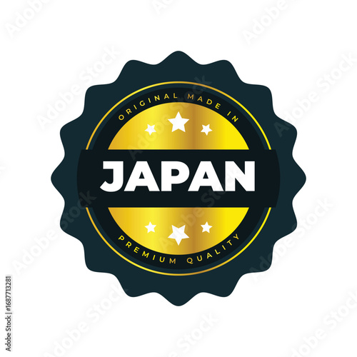 Premium Quality Japan Badge  Gold Label. Original Design