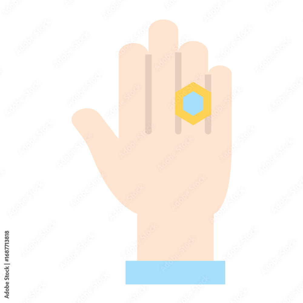 Obraz premium Ring in Hand Vector Design Icon Style