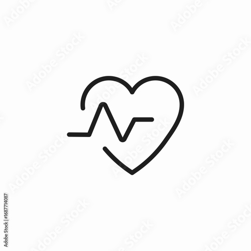 heartbeat rate ecg icon sign vector