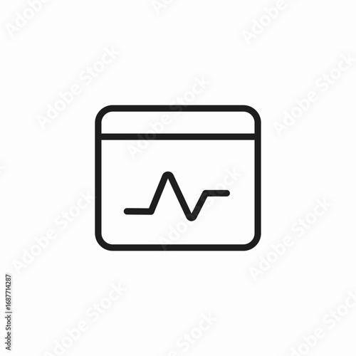 medical heartbeat monitor icon sign vector