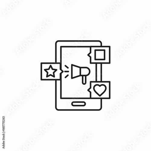 social media marketing icon sign vector