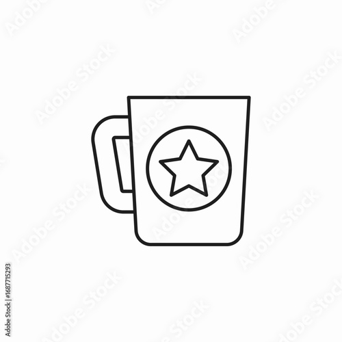 star on promotional cup icon sign vector