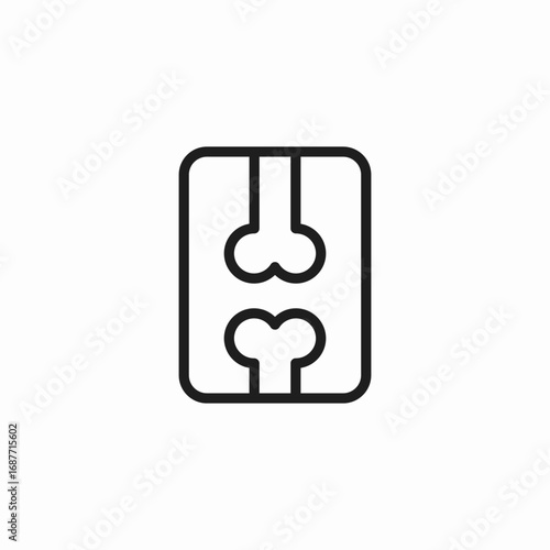 xray bone scan icon sign vector