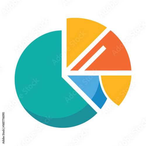 Pie Chart Vector Illustration | Business Data and Statistics Graphic
