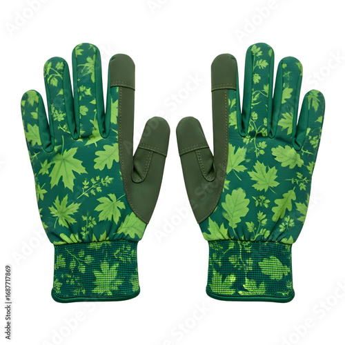 Gardening Gloves with Leaf Design: A Transparent Background Guide