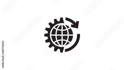 Global Network, Worldwide Connection, International Gear, World Map, Global Business, Internet Connection, Digital World, Global Communication, International Trade, Global Technolo