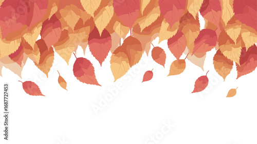 Autumn Leaves Falling Gracefully. 