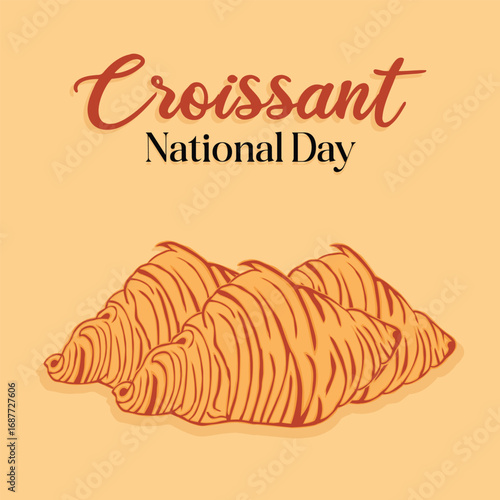 croissant national day vector illustration