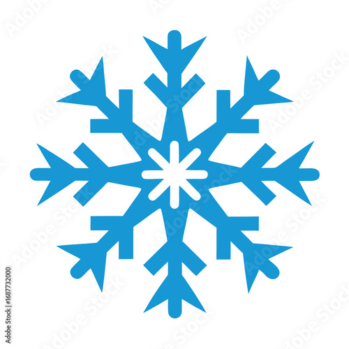 Snowflake Vector Icon | Winter and Holiday Seasonal Graphic