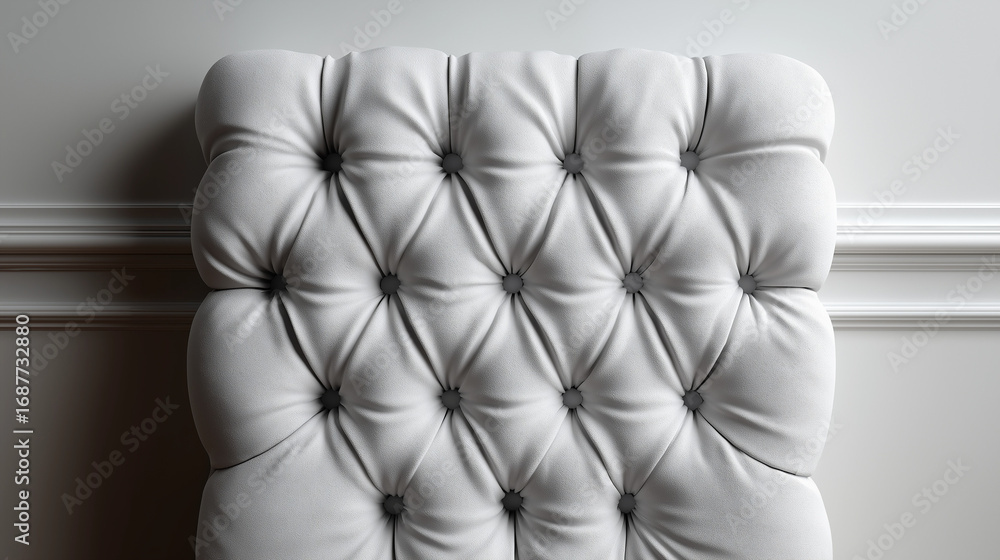 Fototapeta premium A supportive backrest cushion displayed on a clean gray background for comfort and posture. 