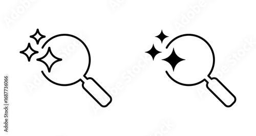 Generate ai with loupe icon