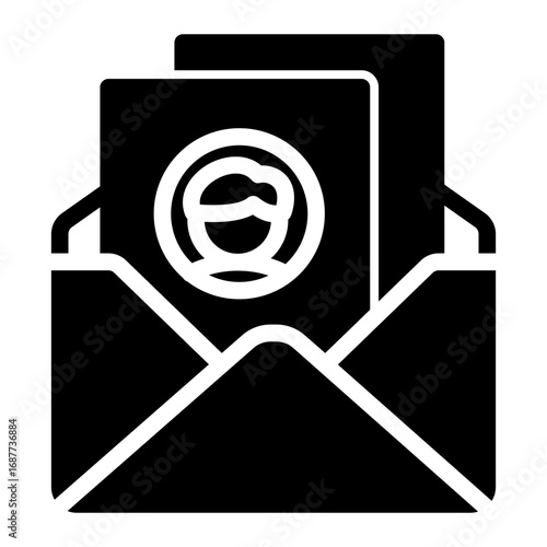 Job Employment Contract icon from the Hiring icon collection (Glyph Style)