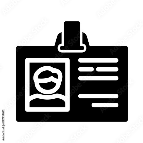 Corporate Staff Badge icon from the Hiring icon collection (Glyph Style)