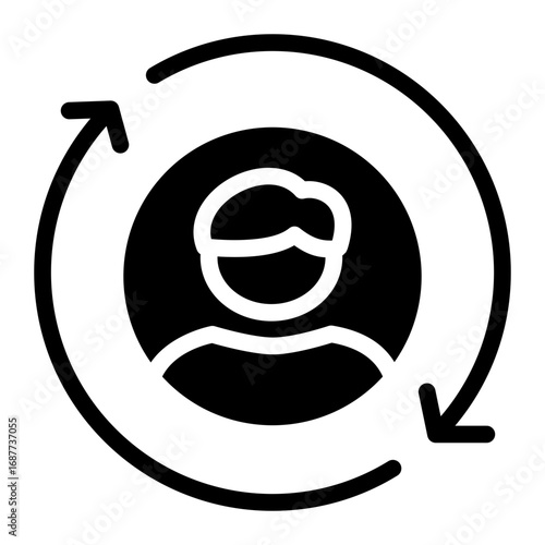 Recruitment Employment Hiring Process icon from the Hiring icon collection (Glyph Style)