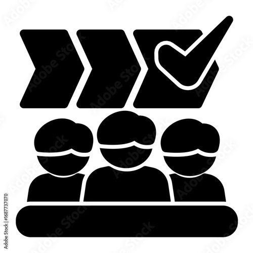 New Employee Training icon from the Hiring icon collection (Glyph Style)