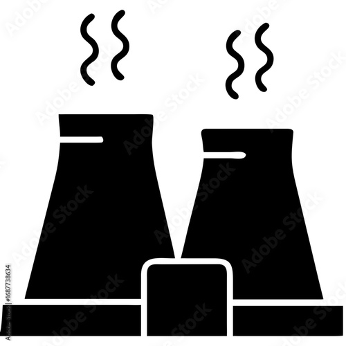 creative details thermal power station Vector Illustration