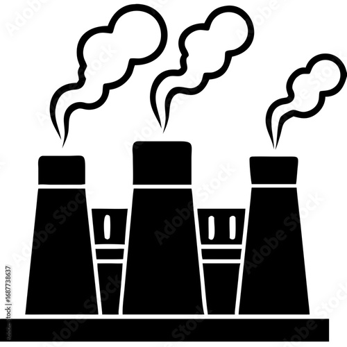 creative details thermal power station Vector Illustration