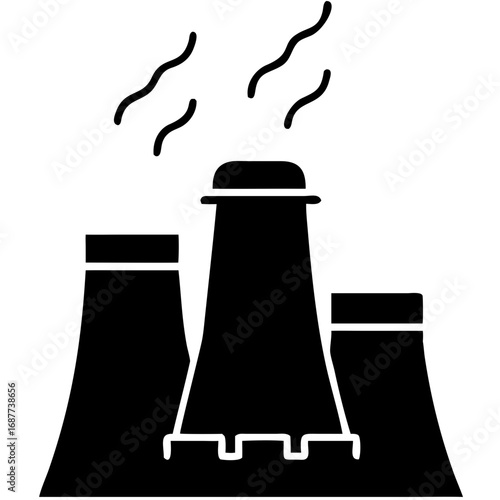 creative details thermal power station Vector Illustration