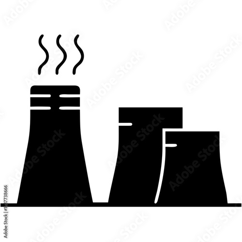 creative details thermal power station Vector Illustration