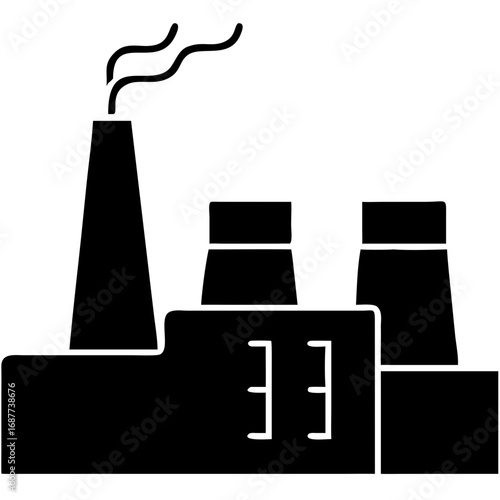 creative details thermal power station Vector Illustration