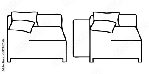 Piano keys and kitchen utensils set isolated vector illustration for home interior design