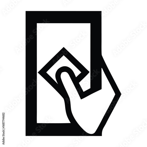 Hand with a green checkmark symbol, a sign of business choice