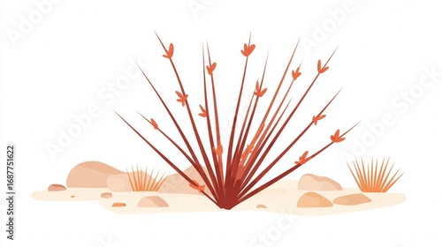Isolated sea shells and stones decoration on a wooden open book page illustration