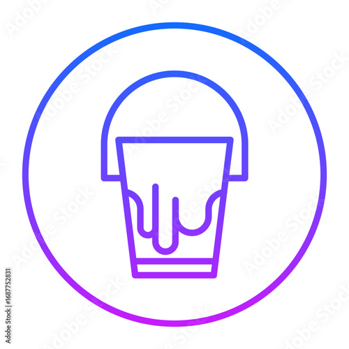 Milk Bucket Vector Icons