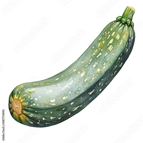 watercolor of Squash, vector, isolated on a white background.