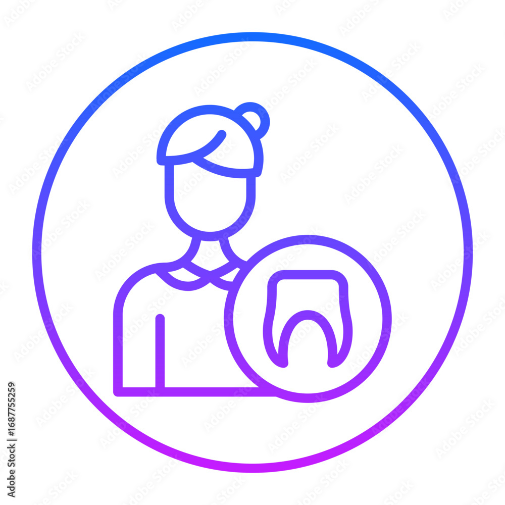 Fototapeta premium Female Dentist Vector Icons