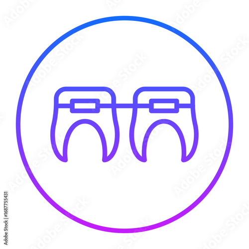 Tooth Braces Vector Icons