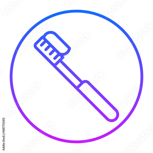 Tooth Paste on Brush Vector Icons